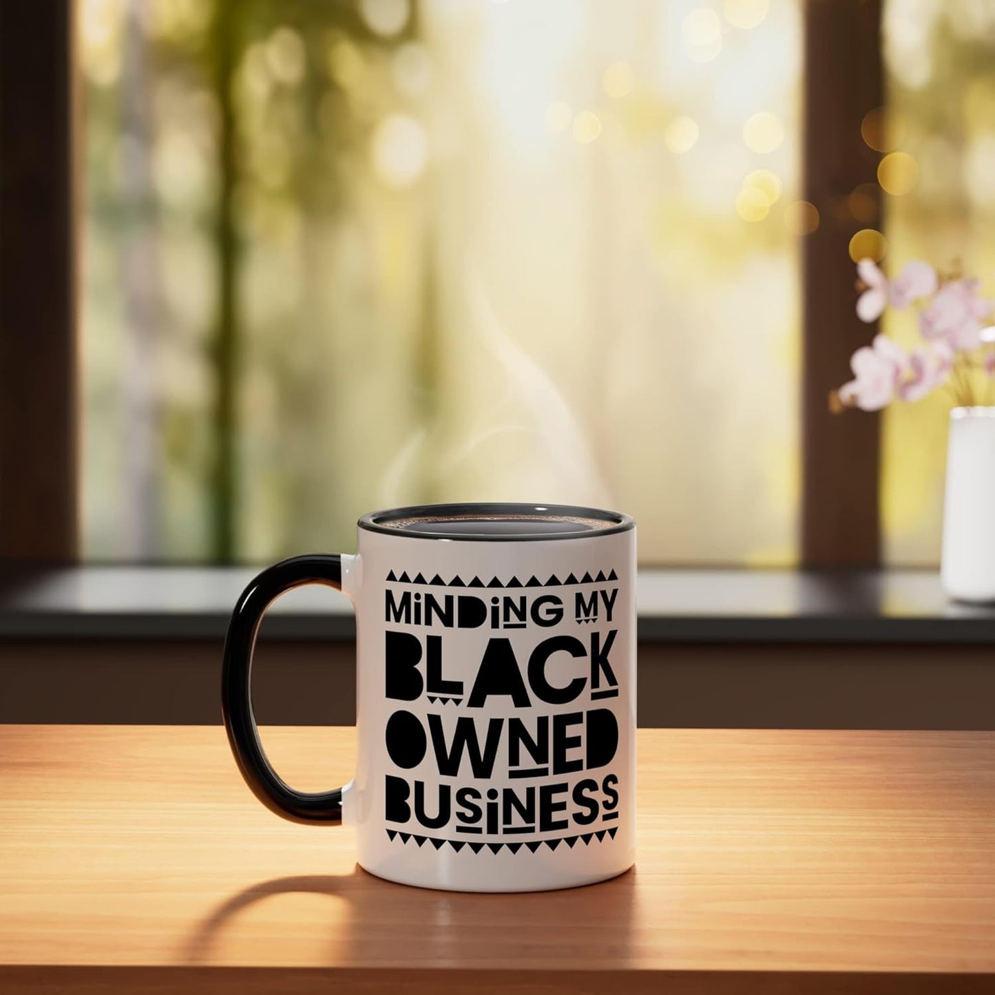 Taza cerámica para emprendedor dueño de negocio negro