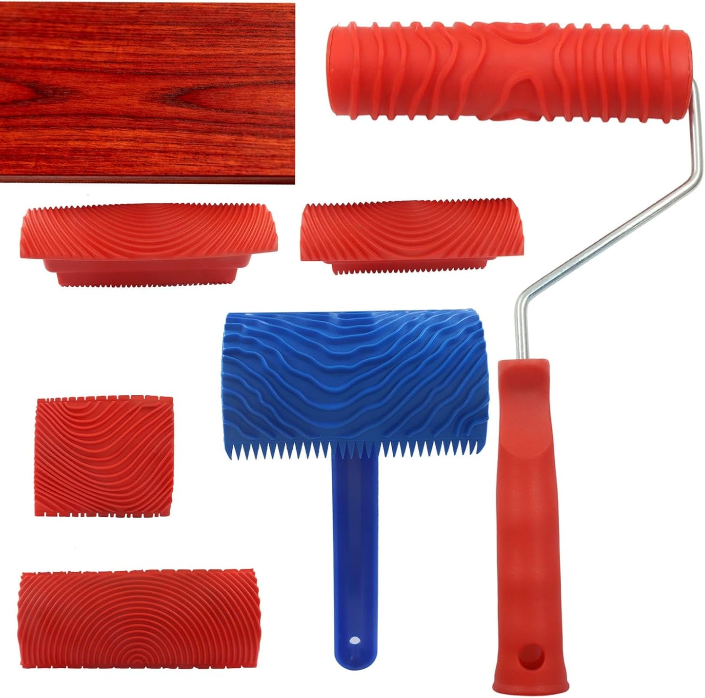 6 Herramientas Grano Madera 7pulg para Arte Pared