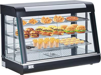 Vitrina calentador pizza 3 niveles 26pulg 800W acero inox