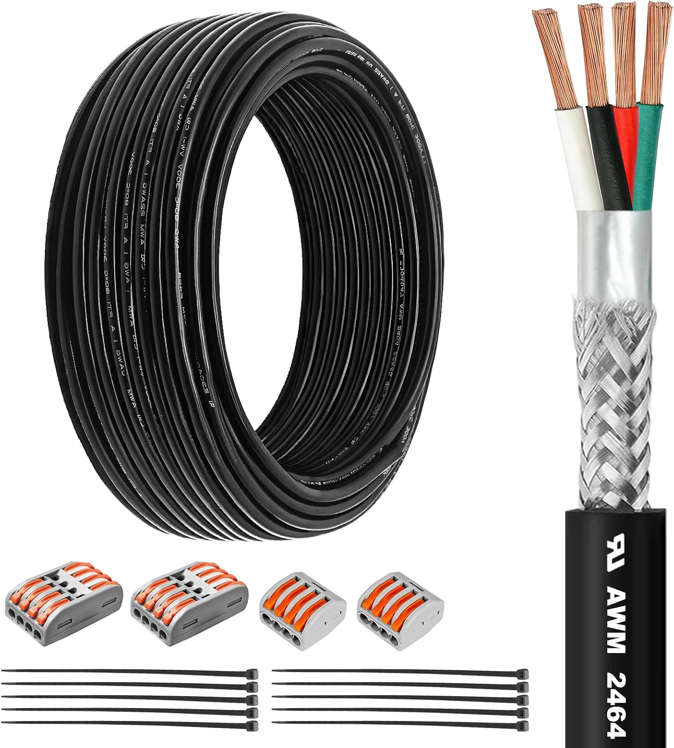 Cable blindado 22/4 AWG cobre puro para CNC y 3D