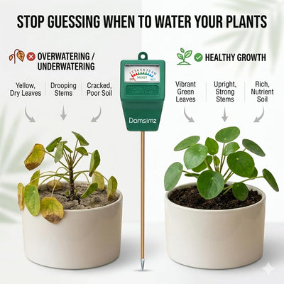 Medidor humedad suelo plantas sin batería jardinería