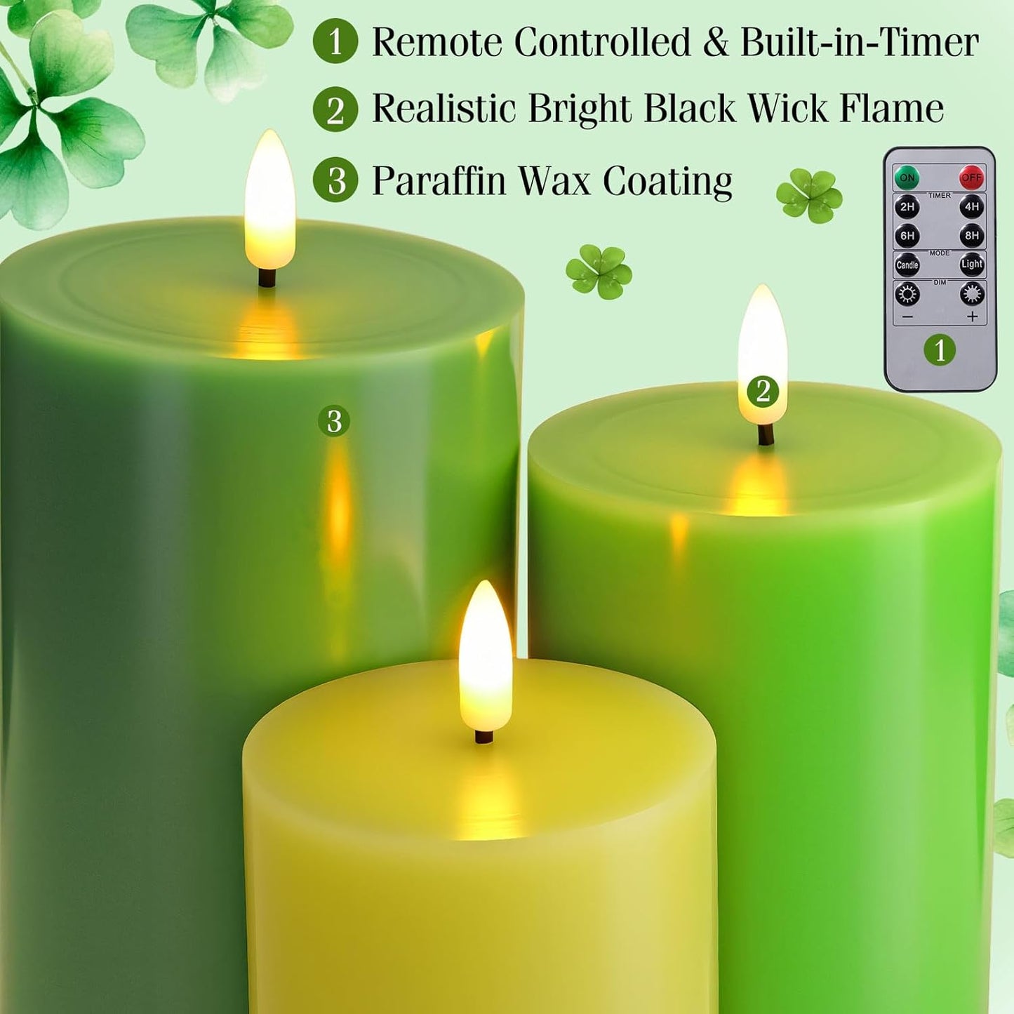 Velas LED parpadeantes sin llama control remoto decoración