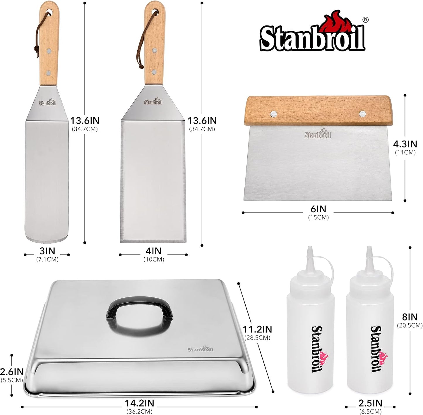 Set 6 accesorios parrilla Blackstone acero inox