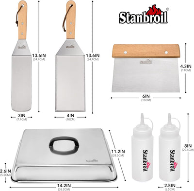 Set 6 accesorios parrilla Blackstone acero inox