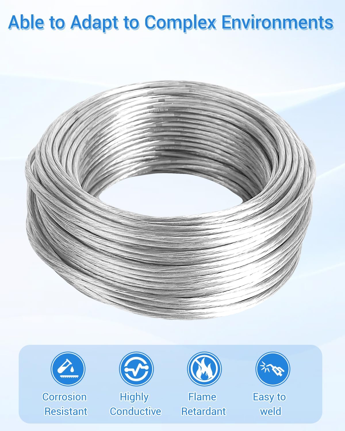 Cable cobre PVC 26 AWG 30pies 2 conductores transparente flexible