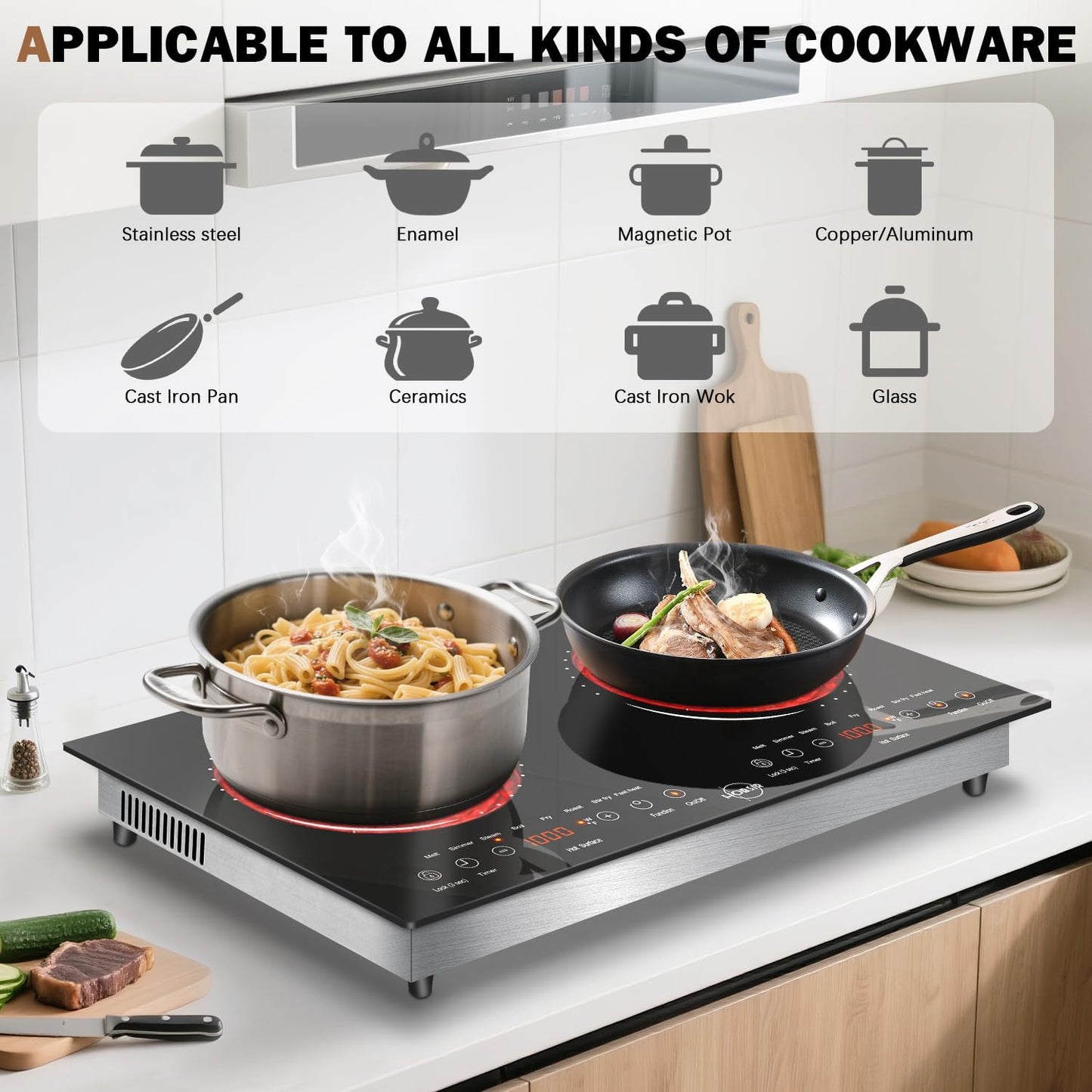 Máquina cocina exprimidor 24pulg 2 quemadores