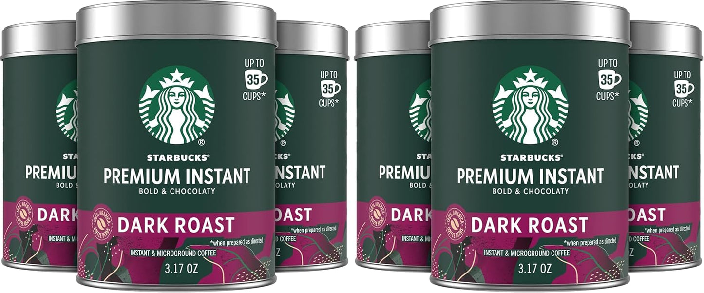 Café instantáneo Starbucks tostado oscuro 3.17oz set 2