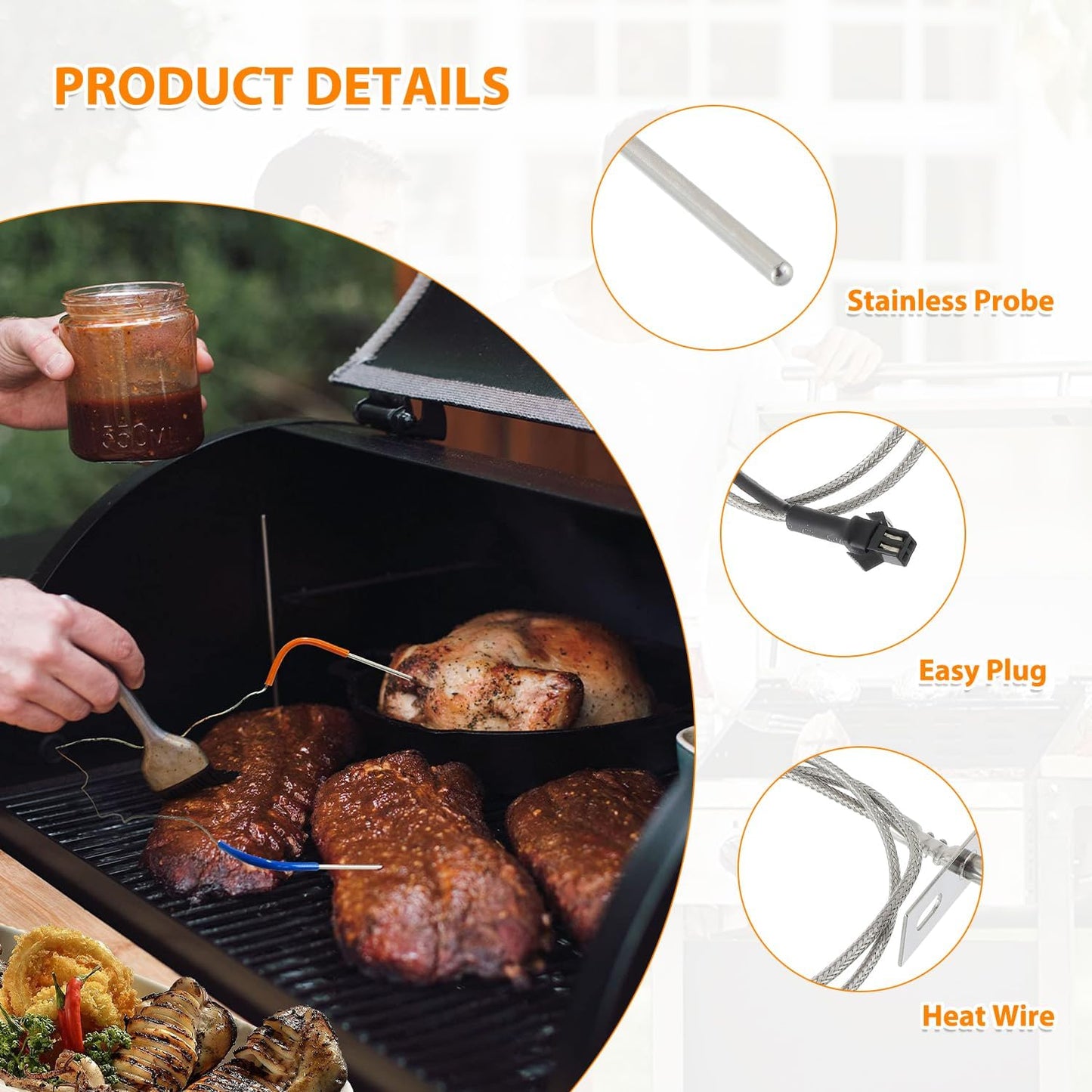 Sensor temperatura RTD para parrilla Pit Boss PB1000XL