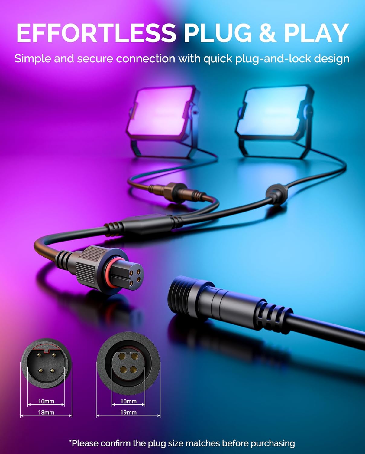 Y-Splitter para luces Govee impermeable 4 pines conector H7057