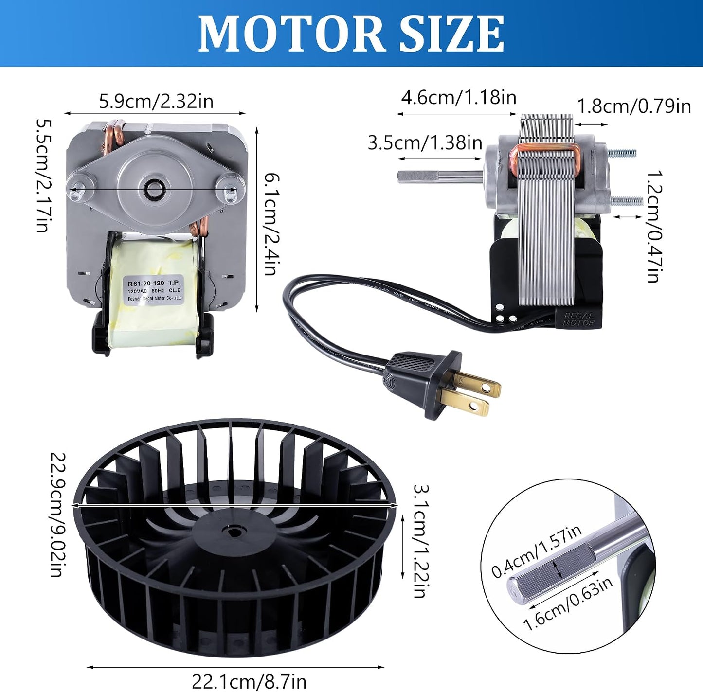 Motor ventilador escape S97017