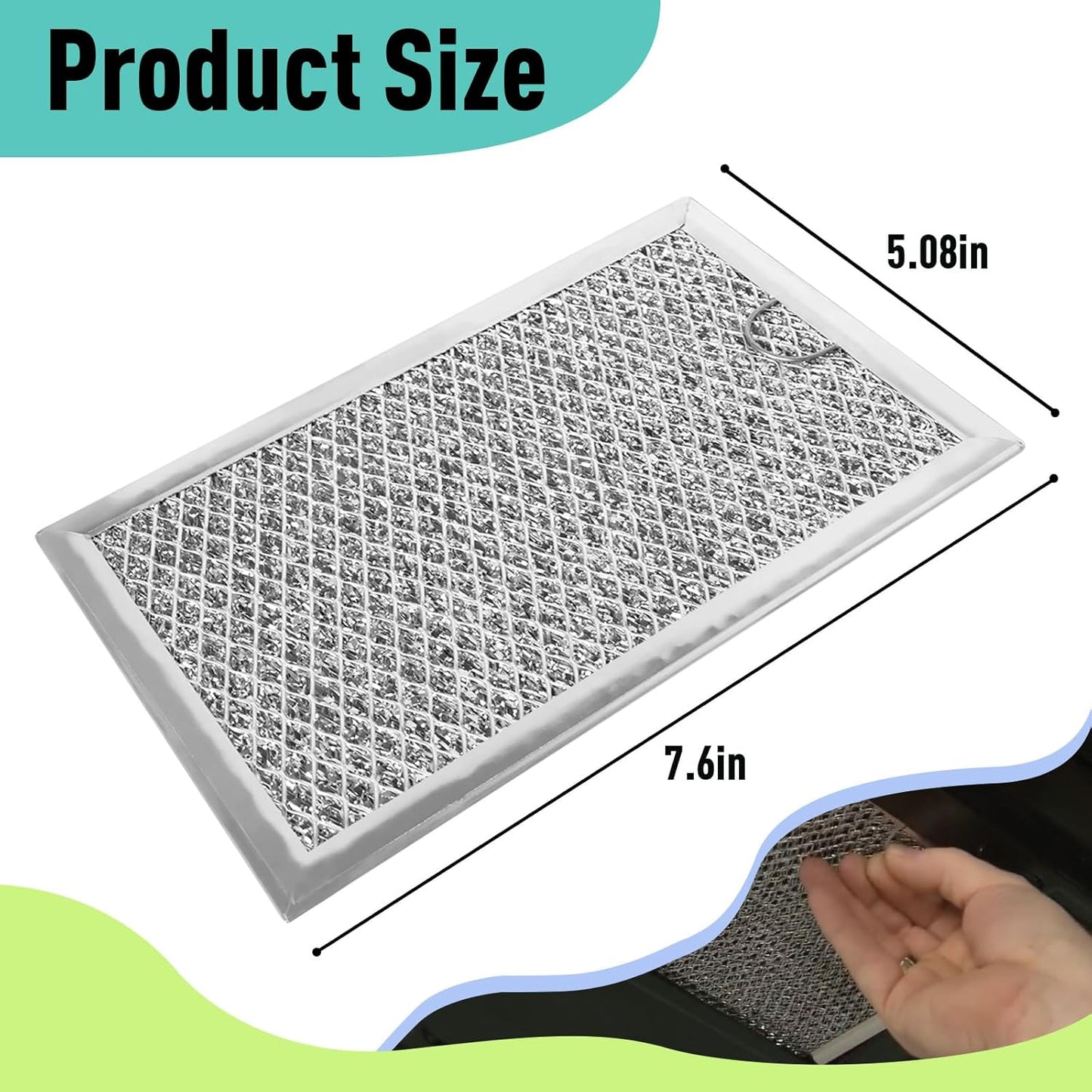 Filtro grasa microondas 2 pzas repuesto GE JVM7195