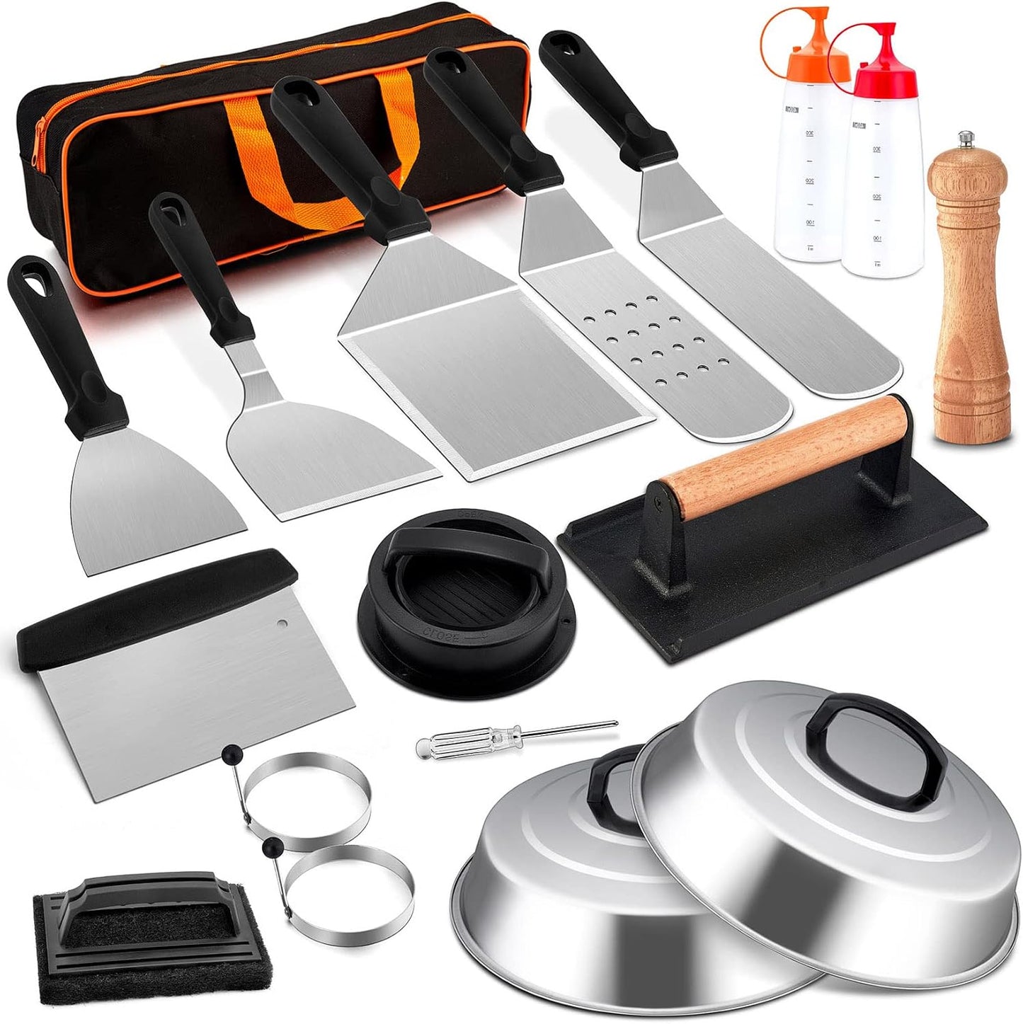 Kit 18 Pzas Accesorios Plancha Superficie Plana Acero Inox