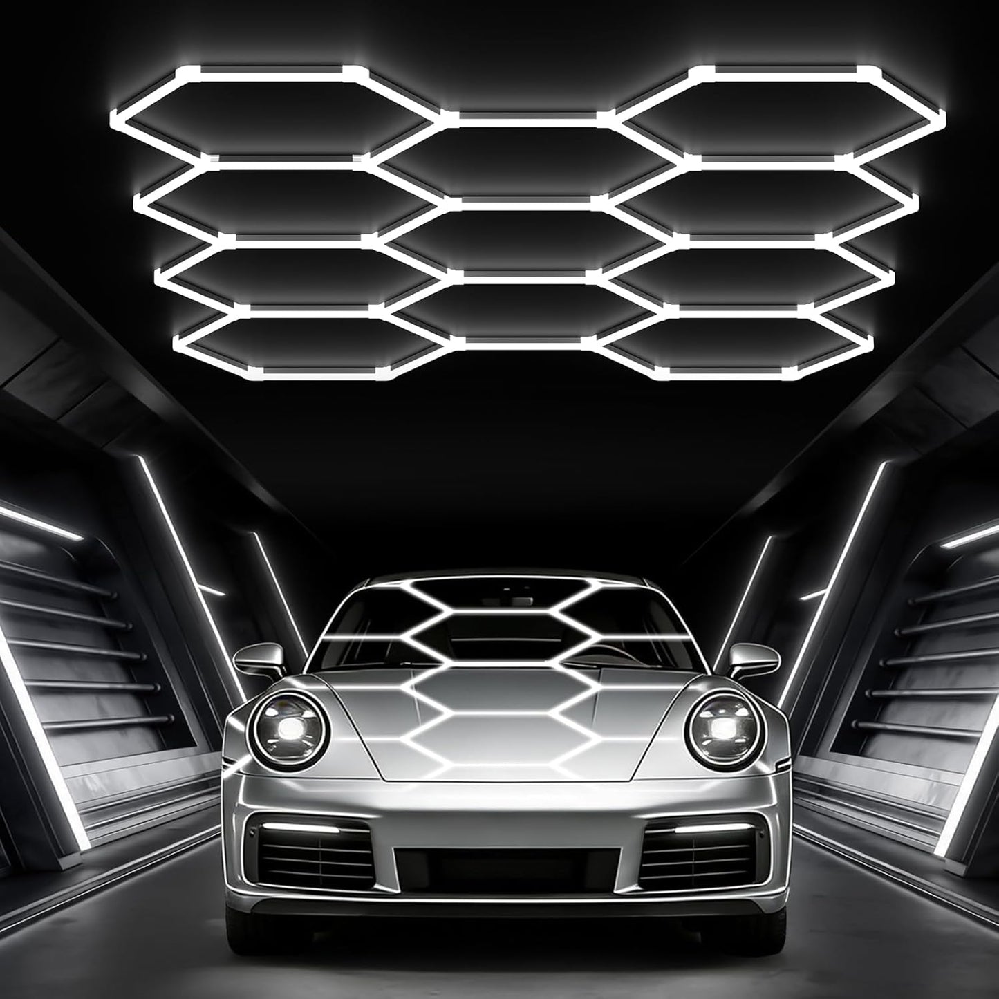 Luces hexagonales LED techo blanca 6500K 322W