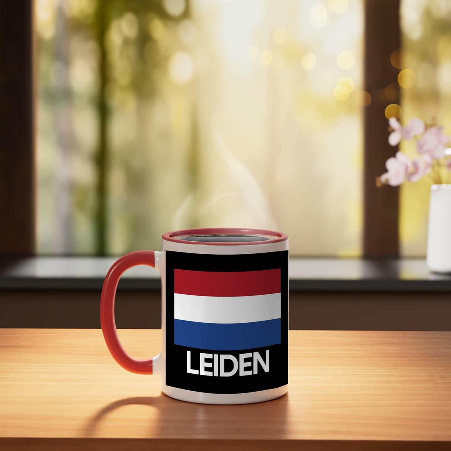 Taza Cerámica Bandera Holanda Rojo Blanco