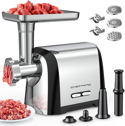 Molinillo carne acero inox con tubo salchichas y cuchillas