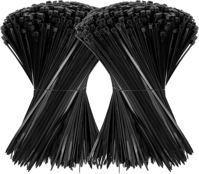2000 Bridas Negras 8pulg Resistente 40lb Atadura Nailon UV