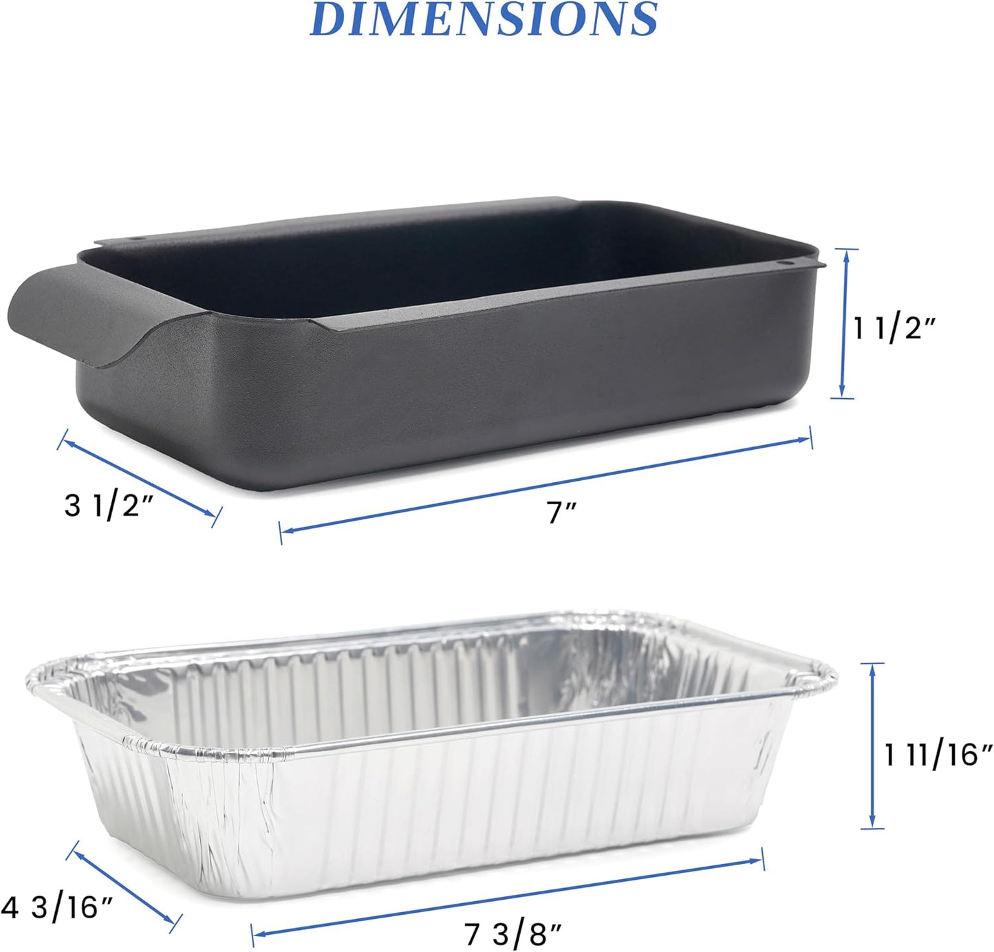 Bandeja captura grasa parrilla infrarroja set 10 aluminio