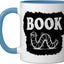 Taza cerámica con diseño de lombriz de libro para amantes del lectura vintage