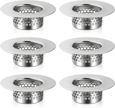 6 Pzas Filtro de ducha acero inox para bañera 1.25-1.60pulg