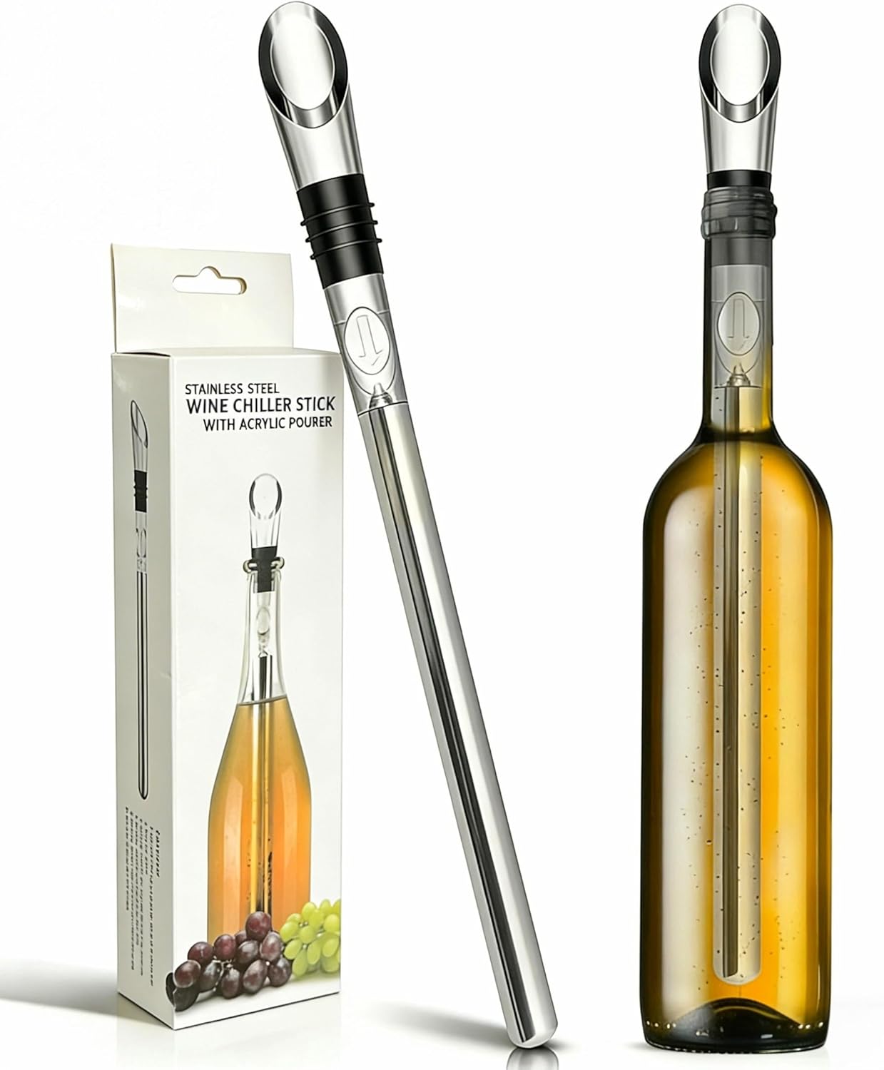 Enfriador de vino de acero inoxidable sin hielo