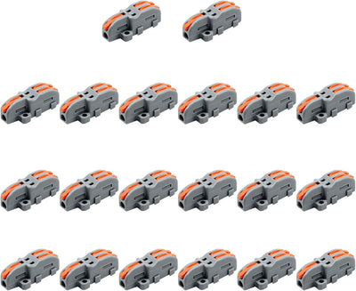 Pack 20 Conectores Cable Nylon 1en2 Tamaño Compacto