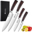 Set 4 Cuchillos Chef Acero Inox Hoja Alto Carbono