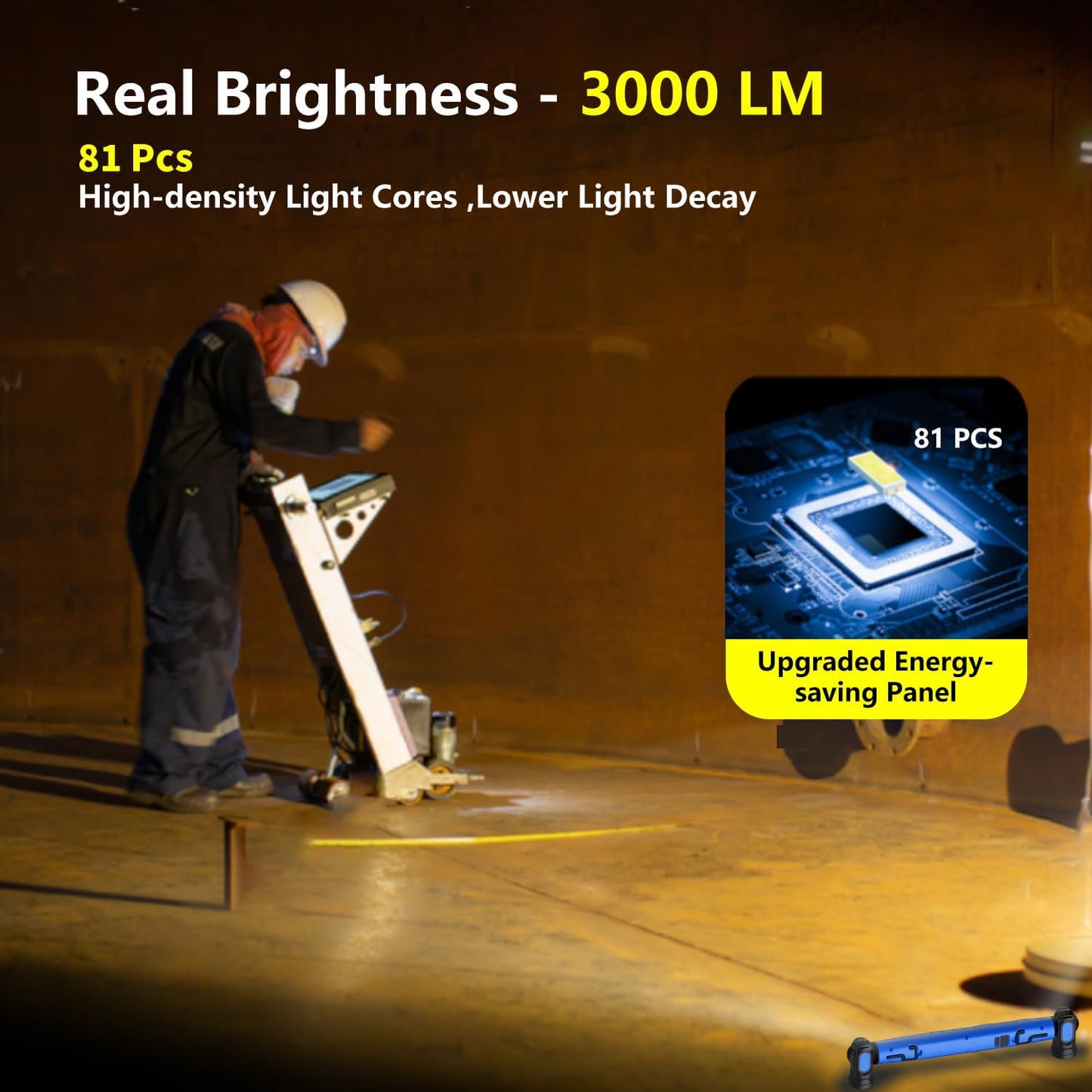 2 Barras Luz Capó LED 3000lm Magnéticas Recargables 5200mAh