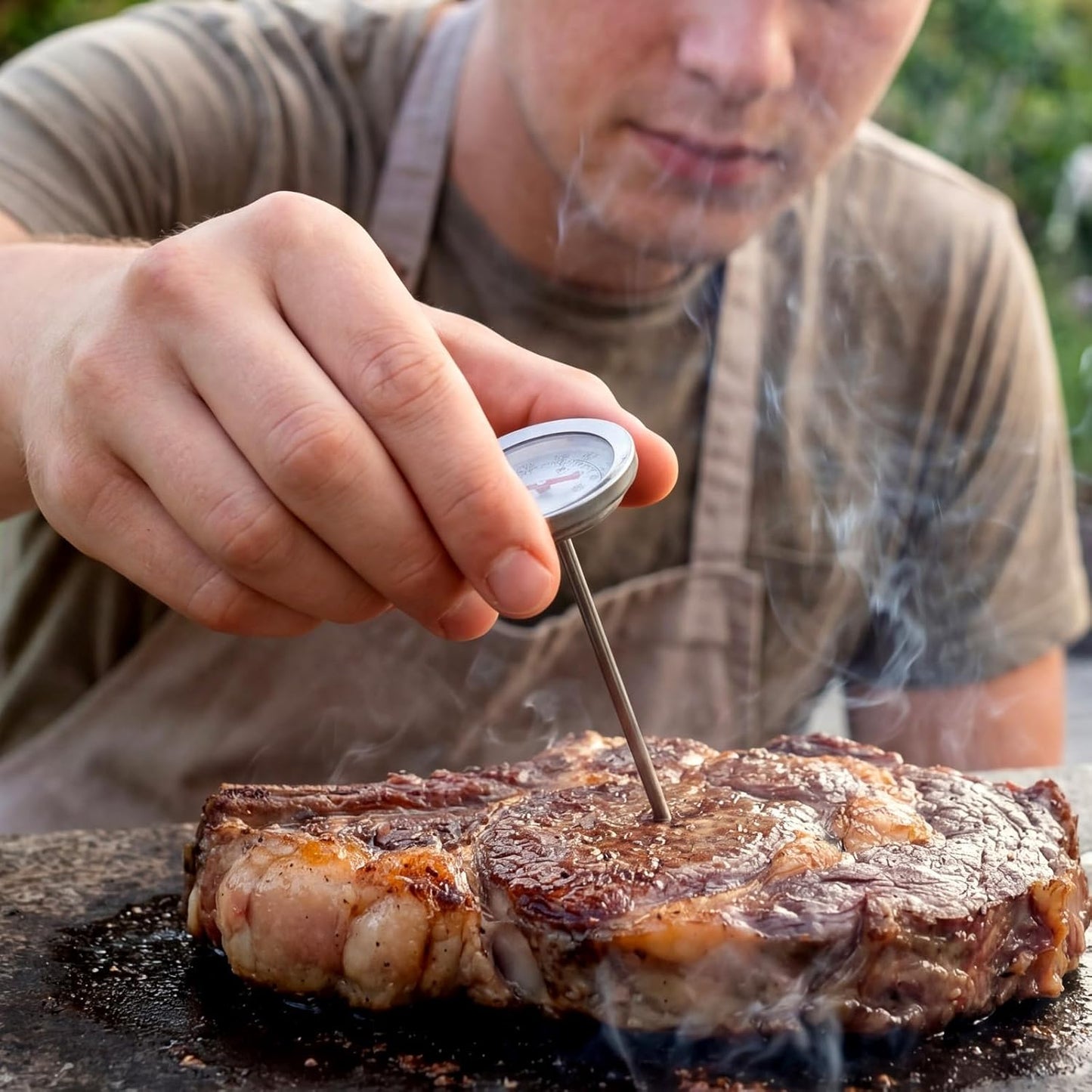 Termómetro carne acero inox 2pulg lectura instantánea