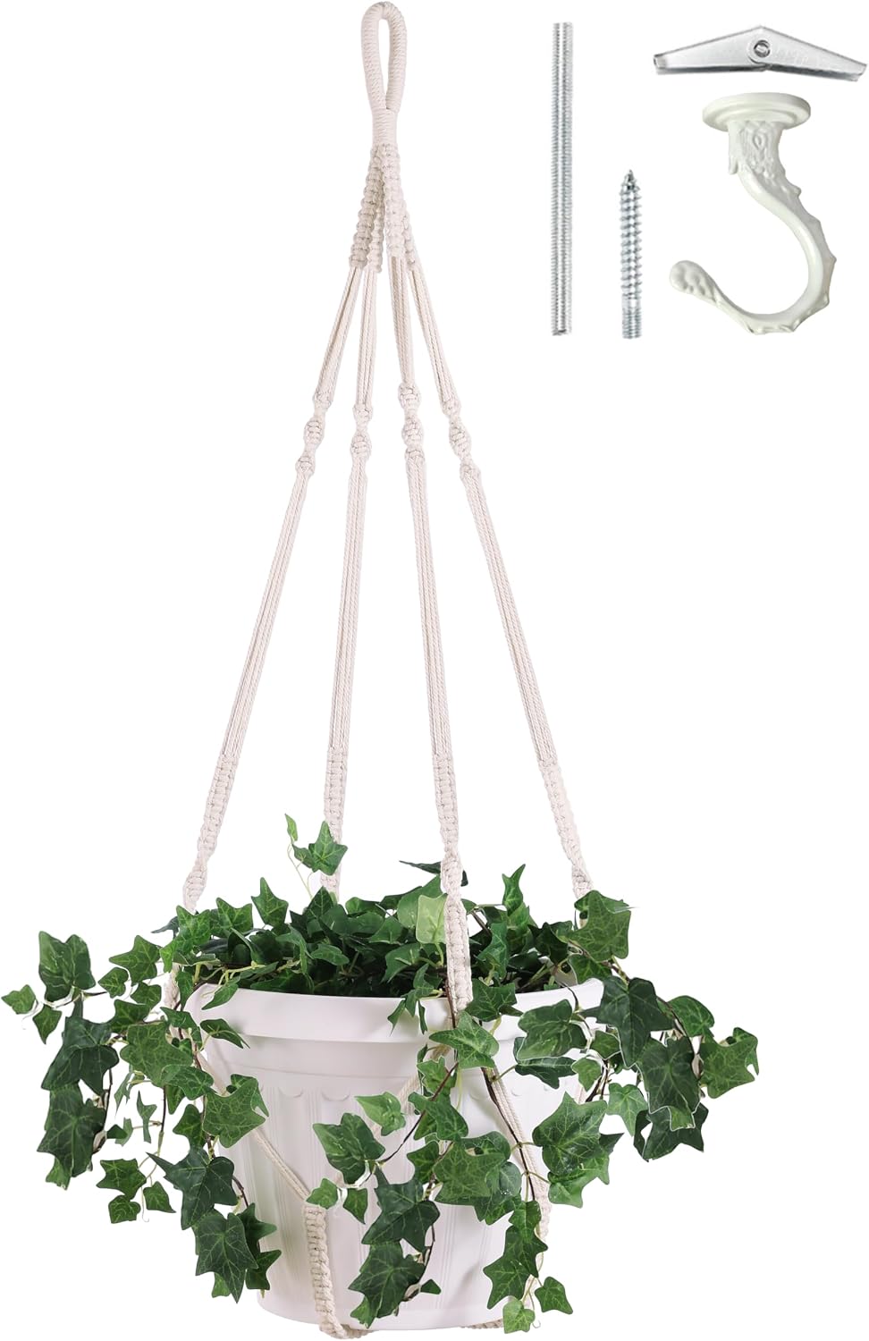 Colgador macramé XXL 55pulg para plantas 15pulg