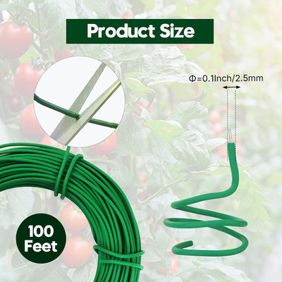 Lazos suaves para plantas 100ft goma reutilizable
