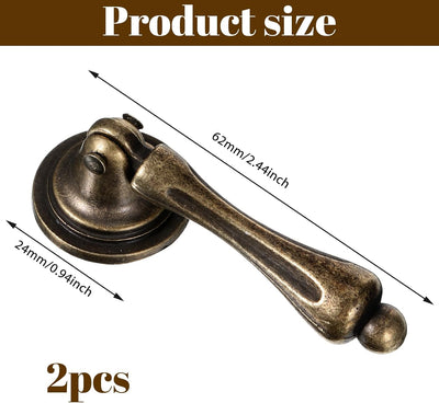 2 Tiradores Bronce Antiguo para Cajones Tocador Muebles