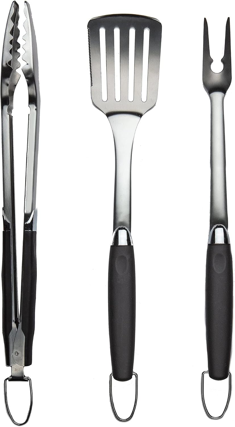 Set 3 herramientas acero inox para parrilla