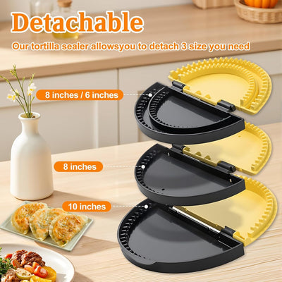 Sellador de tortillas 3 en 1 para harina 6-10 pulgadas prensa desmontable