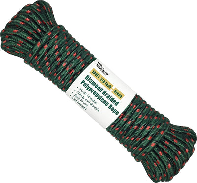Cuerda trenzada diamante 3/8pulg 100pies resistente exterior