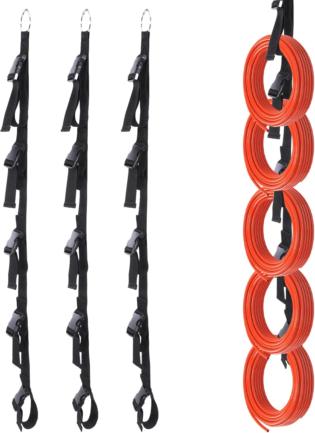 Organizador cables extensión 3 pzas con 5 ranuras