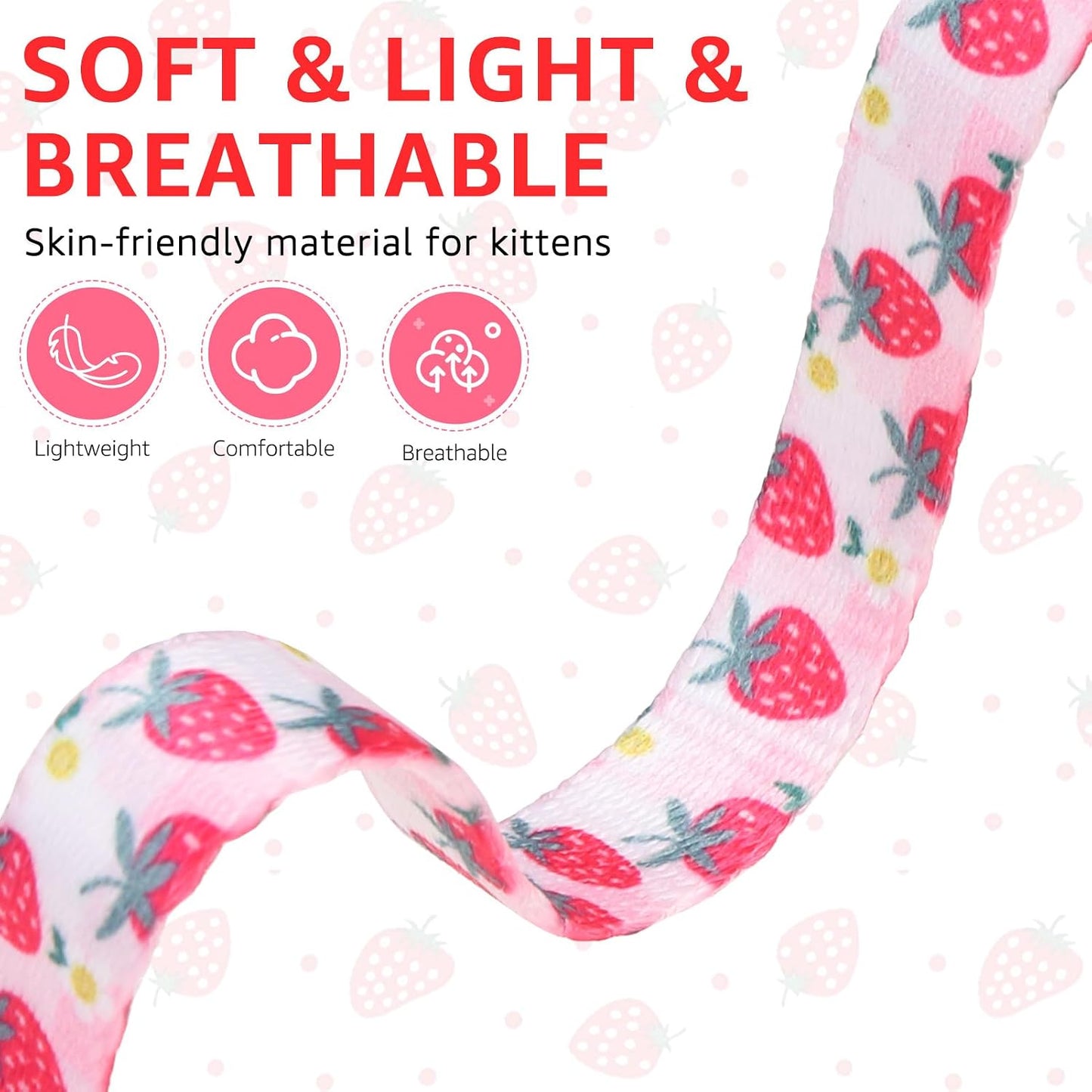 Collar gato con campana ajustable 2 pzas rosa tulipán
