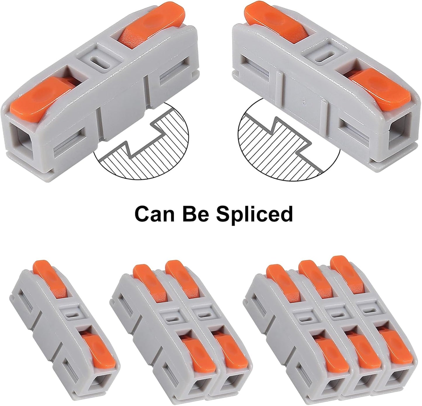 20 Conectores Cable Palanca Empalme Rápido 24-12 AWG