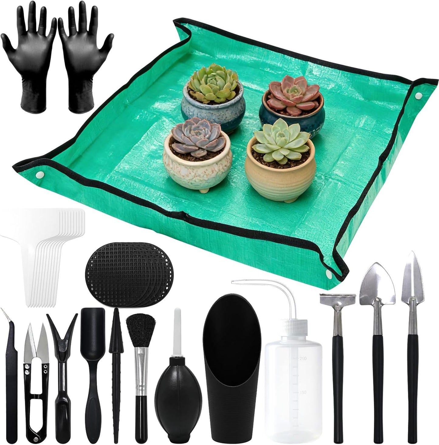 Set 30 herramientas jardinería tapete impermeable 19.7pulg