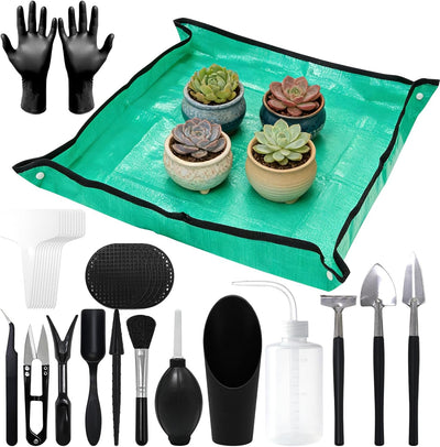 Set 30 herramientas jardinería tapete impermeable 19.7pulg