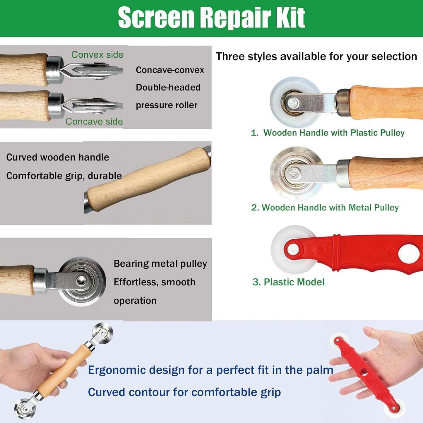 Kit reparación pantalla malla puerta 48x118pulg
