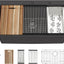 Fregadero cocina 33x22pulg granito cuarzo negro
