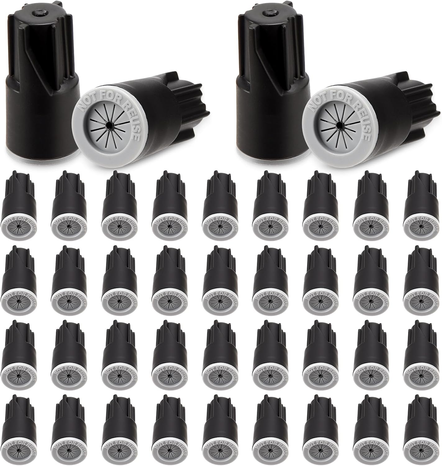 40 Tuercas Sellado Cable Impermeables Negras 22AWG-14AWG