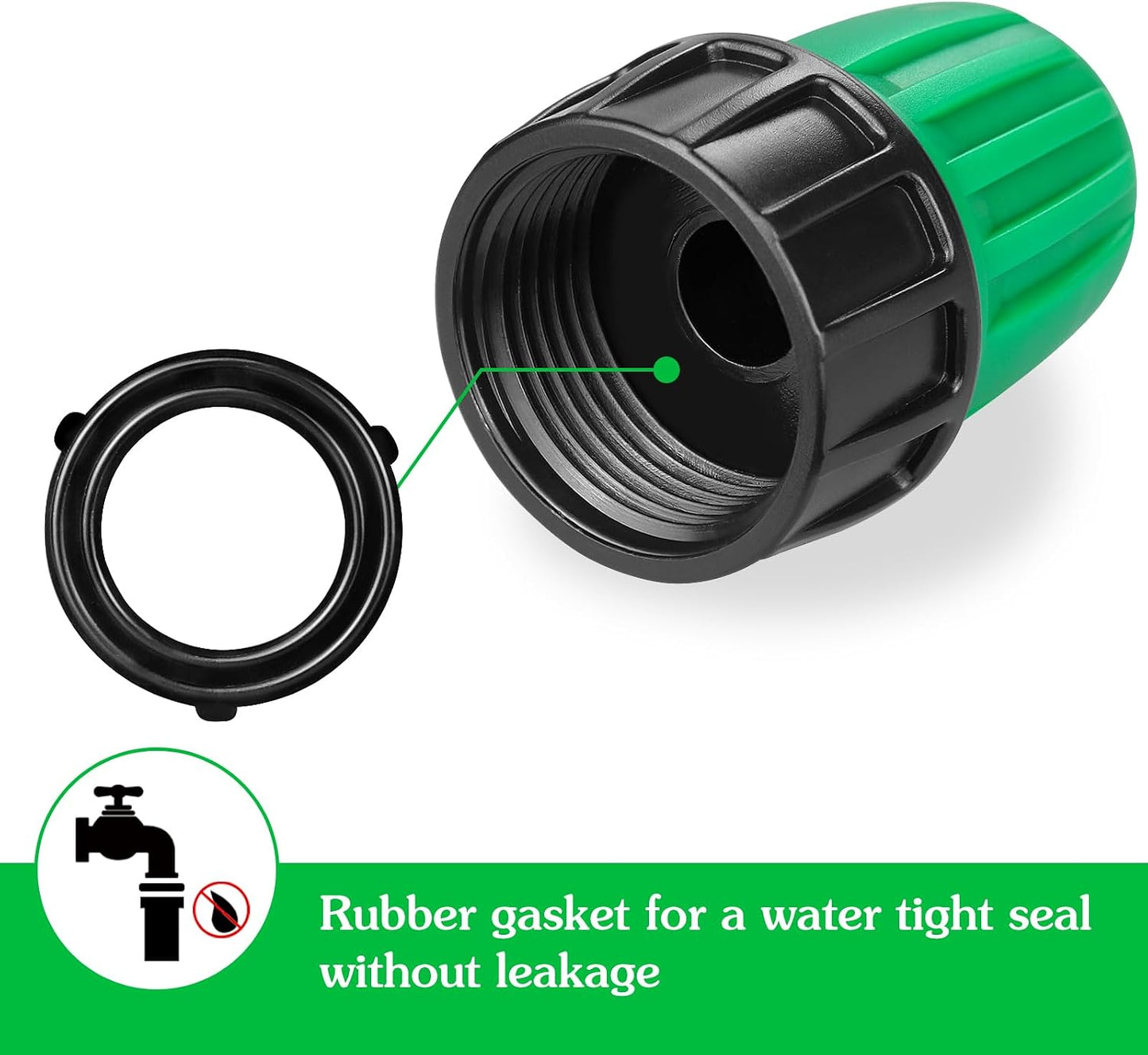 Adaptador tubería goteo 3/4 a 1/2 pulg 8 pzas