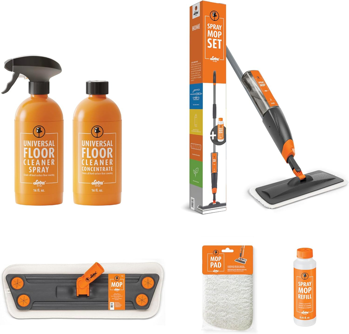 Almohadilla microfibra trapeador con spray set 2