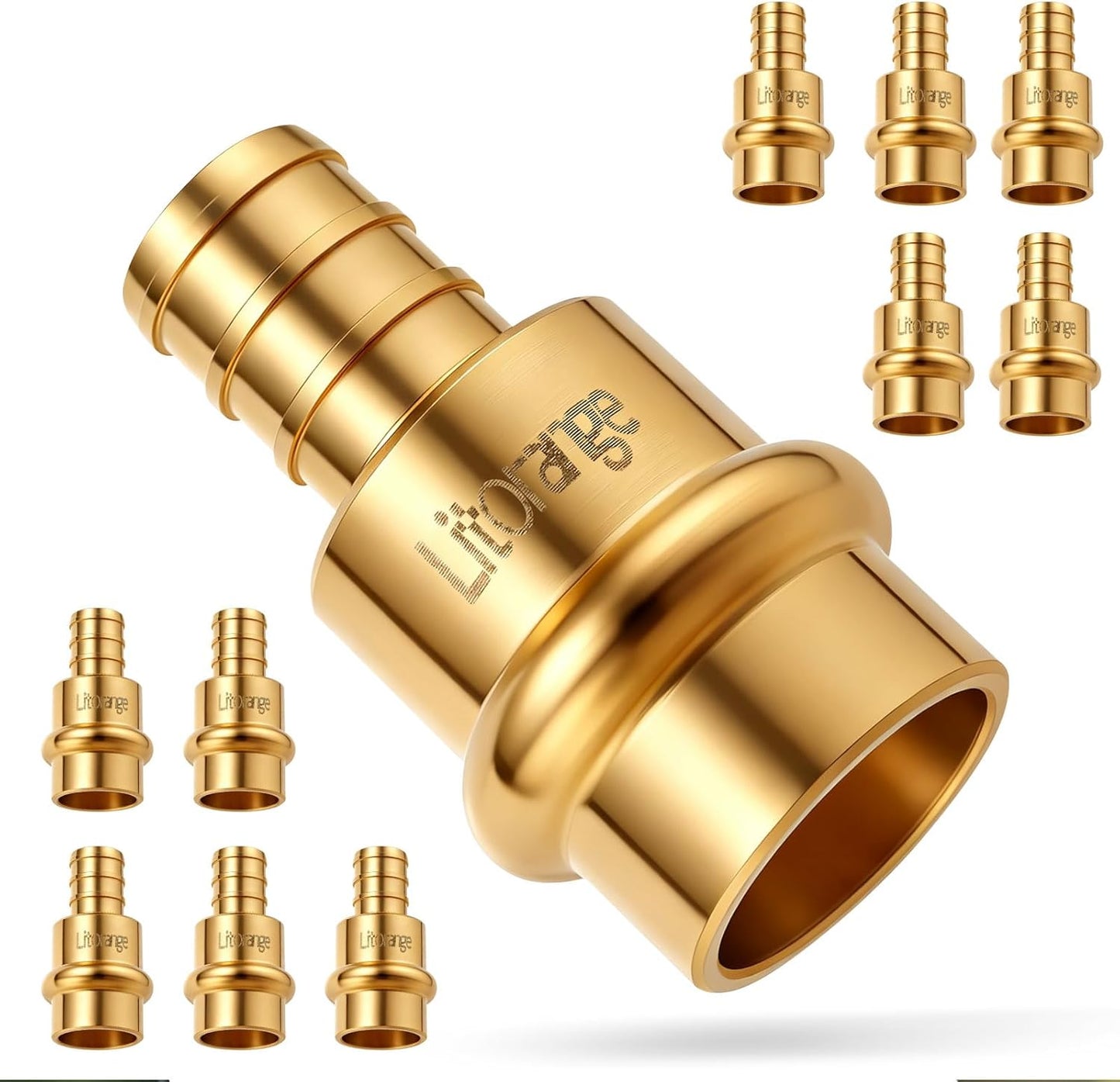 Pack 10 adaptadores cobre a PEX 1/2pulg sin plomo