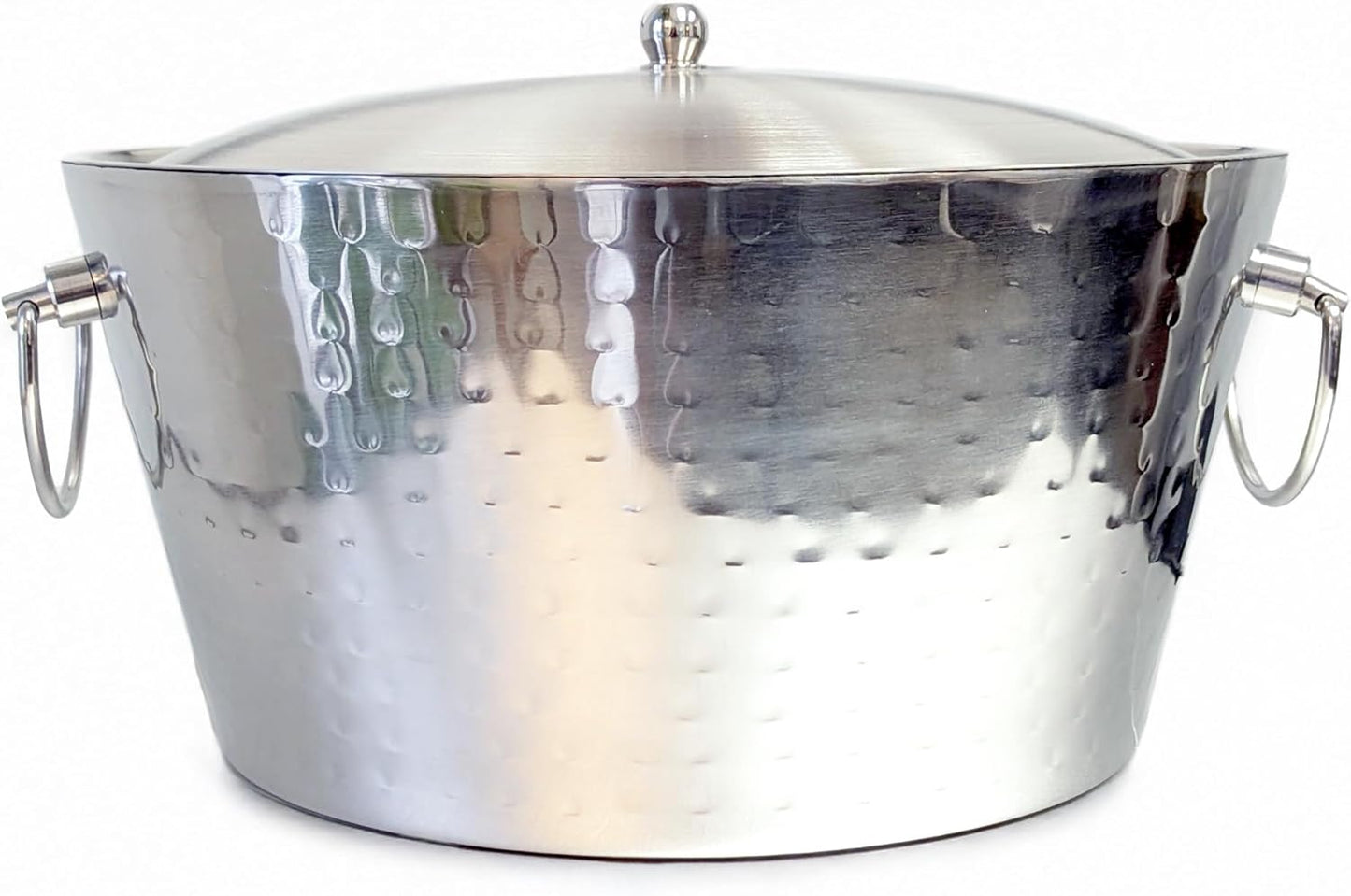 Cubo hielo acero inox con tapa 12qt para fiestas