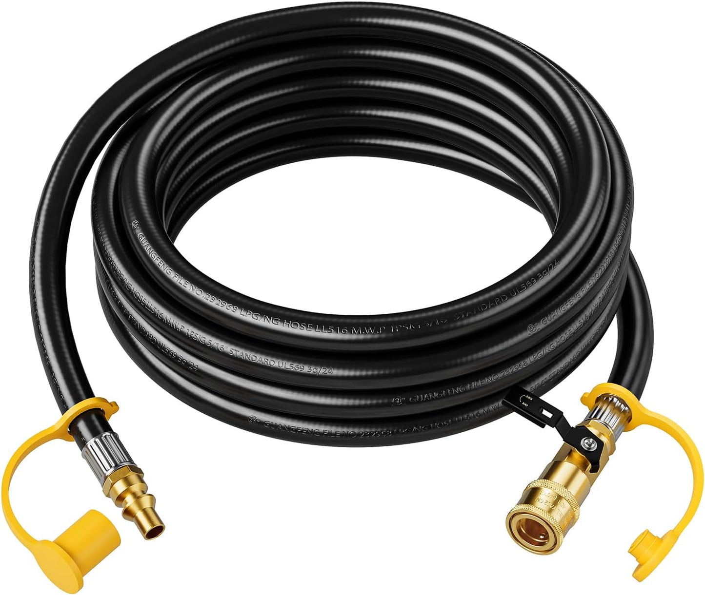 Manguera propano RV parrilla 20ft 1/4pulg válvula seguridad
