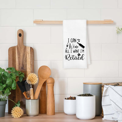 Toalla decorativa de mano regalo de jubilacion I Can Wine All I Want Im Retire