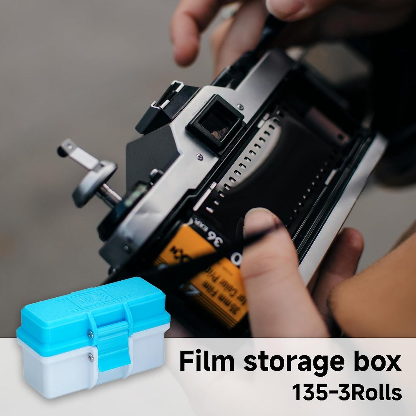 Caja película 1.378pulg 3 rollos 3D azul