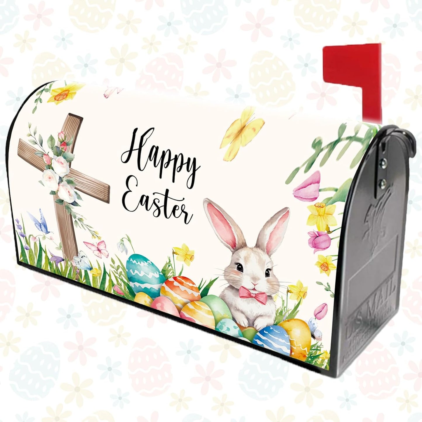 Fundas magnéticas buzón Pascua diseño huevo conejo 18x21pulg